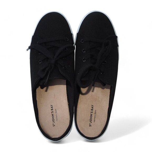 St. John's Bay Boating Memory Foam Slip-on Casual Mules Black Women's 8M - Picture 9 of 10